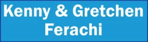 Logo with blue and red colors.